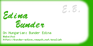 edina bunder business card